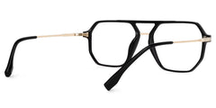 Lizbeth Aviator Black Glasses