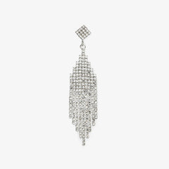 Stylish Tassel Silver Needle Earrings