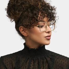 Diva Square Gold Glasses