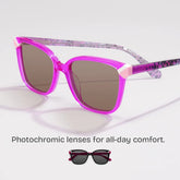 Nolan Square Neon Pink Glasses
