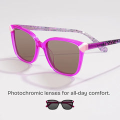 Nolan Square Neon Pink Glasses