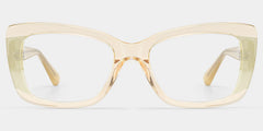 Leona Rectangle Gold Glasses