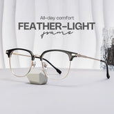 Naranjo Browline Black Glasses