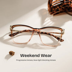 Mia Square Brown Glasses