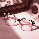 Mailyn Round Pink Tortoise Glasses