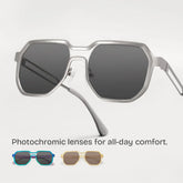 Hype Geometric Silver Glasses