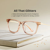 Selena Rectangle Beige Glasses