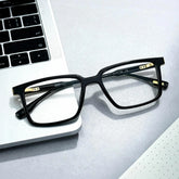 Cyrus Rectangle Black Glasses