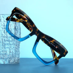 Benitez Square Blue Glasses