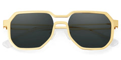 Hype Geometric Gold Glasses