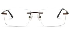 Cetina Rectangle Brown Glasses