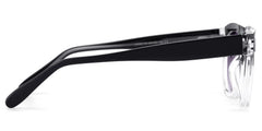 Nia Square Black Clear Sunglasses