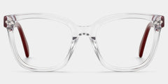 Scarlett Square Clear Red Glasses