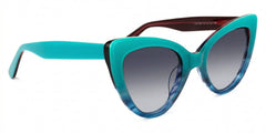 Claudette Cat Eye Blue-Green Glasses
