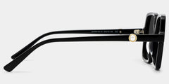 Elena Black Square Sunglasses