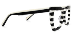 Bernita Geometric Black-White Glasses