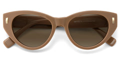 Azura Cat Eye Brown Polarized Sunglasses