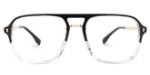 Kilworth Aviator Black-Clear Glasses