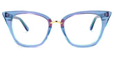 Martha Cat Eye Light-Blue Glasses