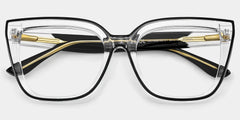 Mirta Square Black-Clear Glasses