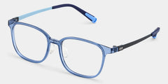 Lane Rectangle Blue Clear Glasses
