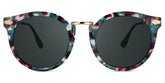 Quentina Round Blue Glasses