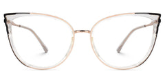 Estrada Cateye Black-Clear Glasses