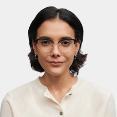 Lacey Browline Black Glasses