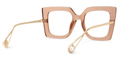 Qatar Square Beige Glasses