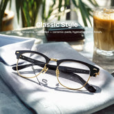 Penelope Browline Gold Glasses