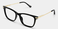 Selena Rectangle Black Glasses