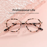 Mitchell Geometric Pink Tortoise Glasses