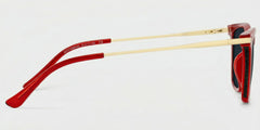 Selena Rectangle Red Glasses