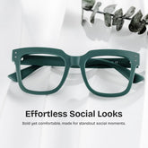 Liizbeett Square Green Glasses