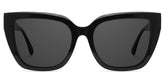Tamarrah Cateye Black Sunglasses