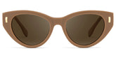 Azura Cat Eye Brown Polarized Sunglasses