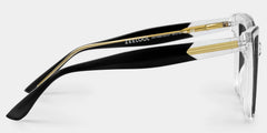 Mirta Square Black-Clear Glasses