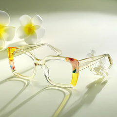 Flair Square Yellow Glasses