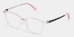 Lane Rectangle Pink Clear Glasses
