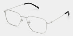 Leah Rectangle Silver Glasses