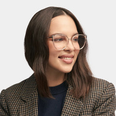 Estrada Cateye Black-Clear Glasses