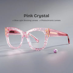 Minfia Square Pink Glasses