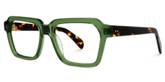 Richard Rectangle Green Glasses
