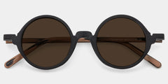 Otto Round Black Sunglasses