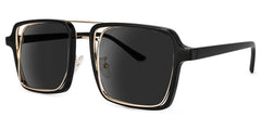 Nellie Aviator Black-Gold Sunglasses