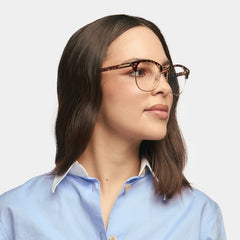 Lasha Browline Gold Glasses