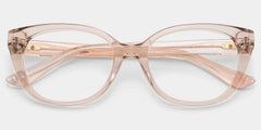 Charlotte Clear Pink Cat eye Glasses