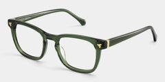 Heather Square Green Glasses