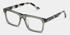 Henry Rectangle Gray Green Glasses