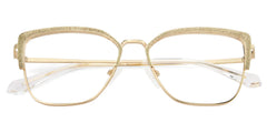 Javier Rectangle Gold Glasses